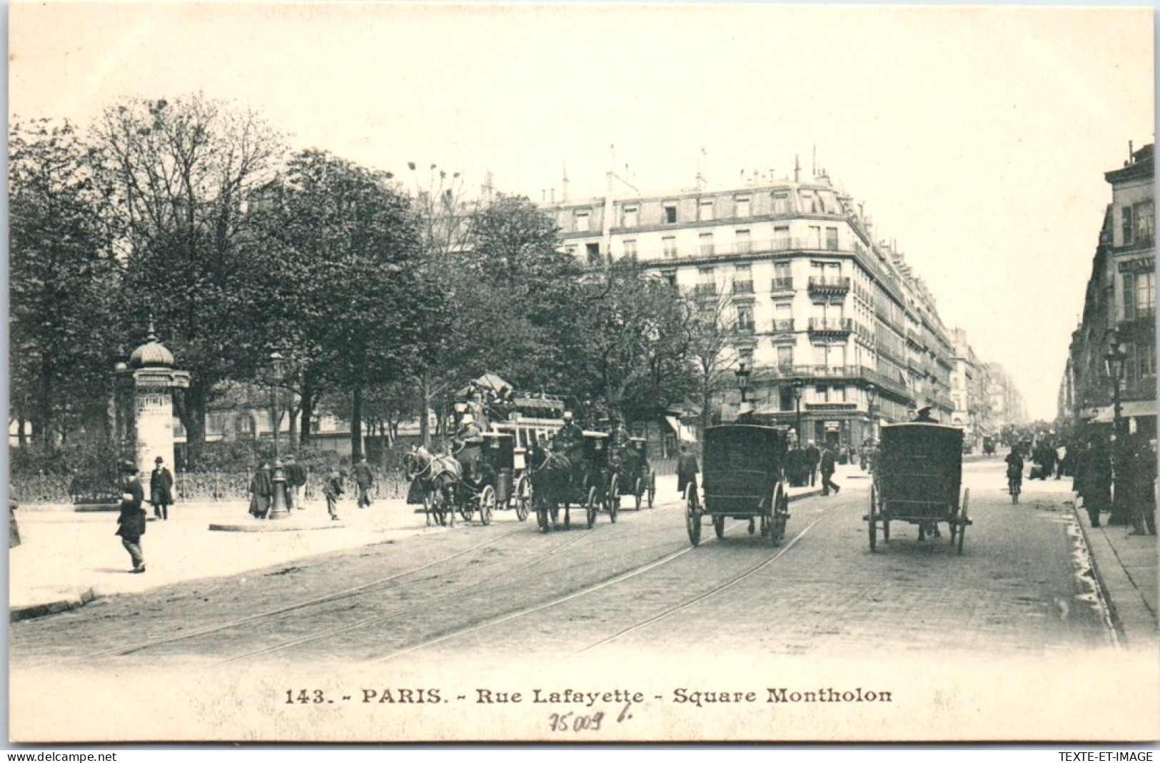 75009 PARIS Rue Lafayette, Square Montholon  - Arrondissement: 09