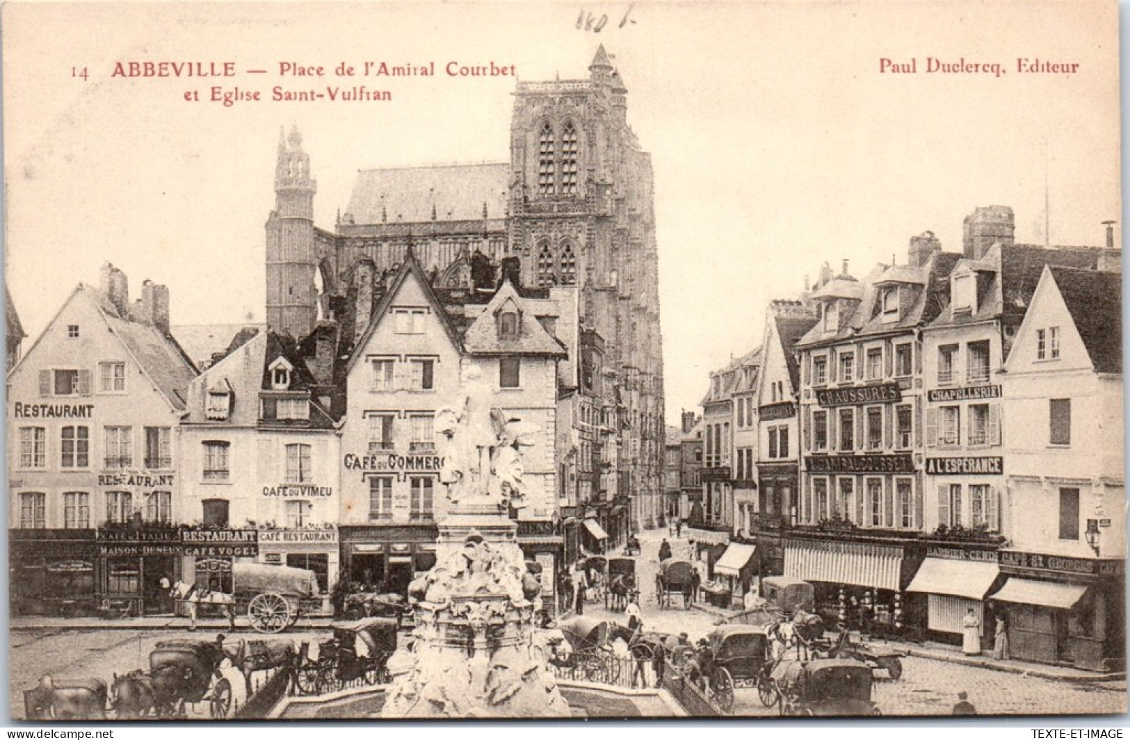 80 ABBEVILLE - Vue De La Place Courbet. - Abbeville