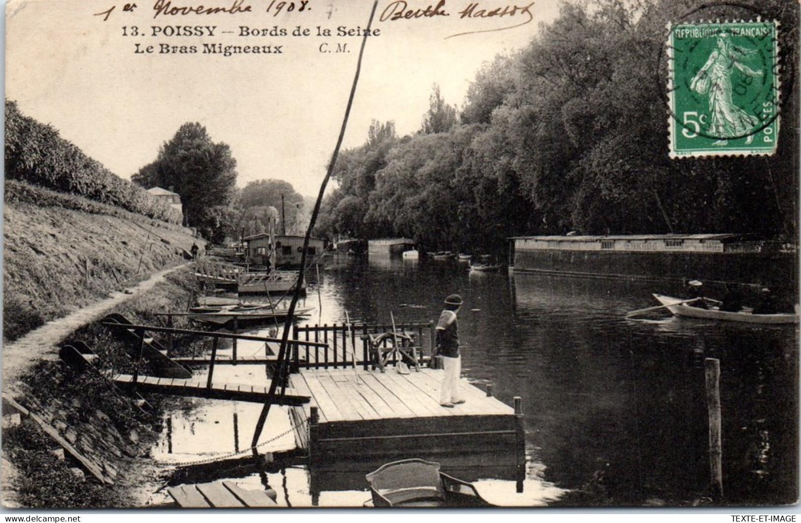 78 POISSY - Bord De La Seine - Le Bras Migneaux. - Poissy
