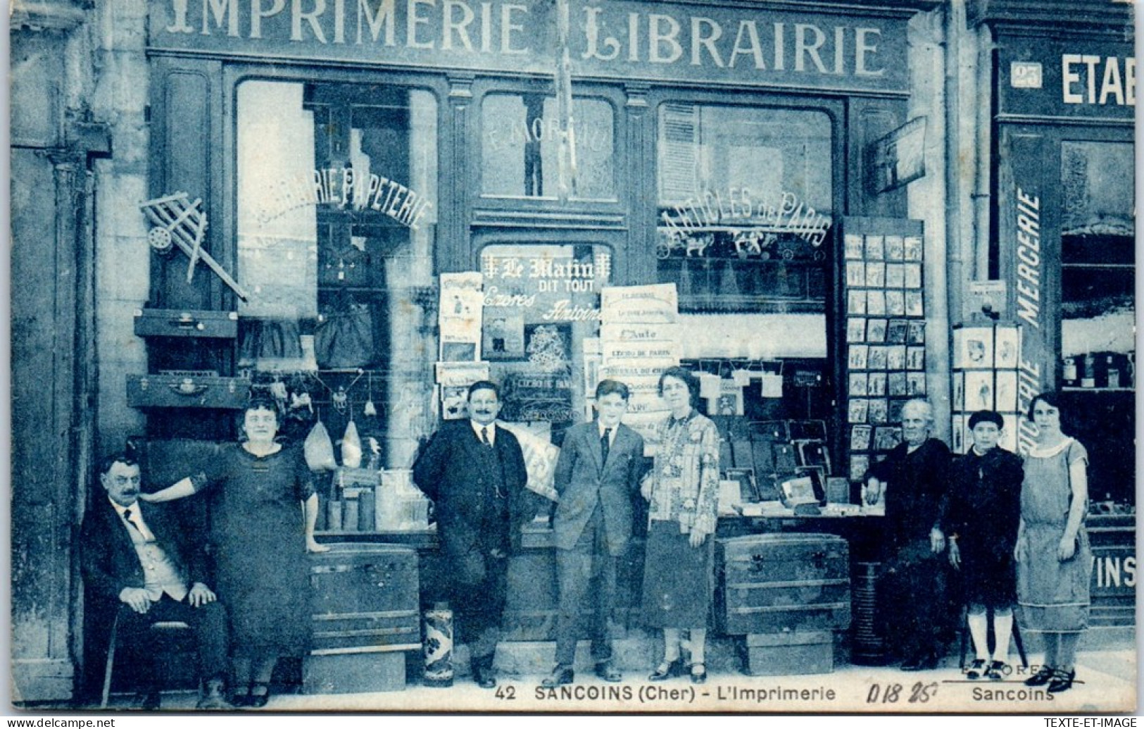 18 SANCOINS - L'imprimerie Librairie MOREAU  - Sancoins