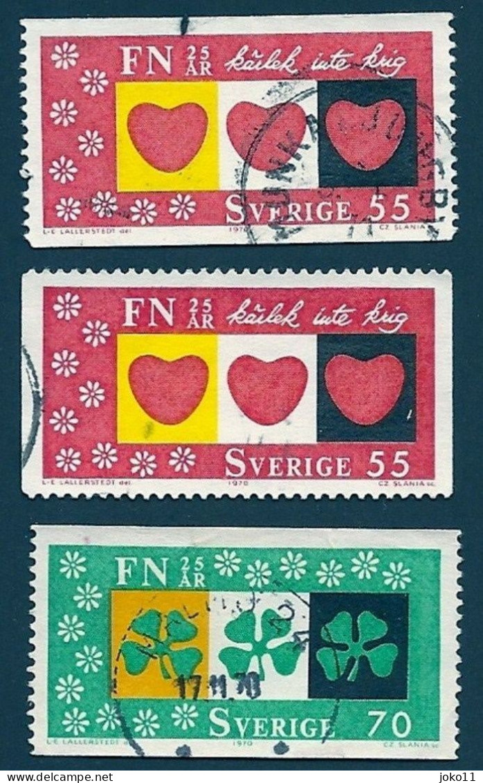 Schweden, 1970, Michel-Nr. 690-691 A+C, Gestempelt - Oblitérés