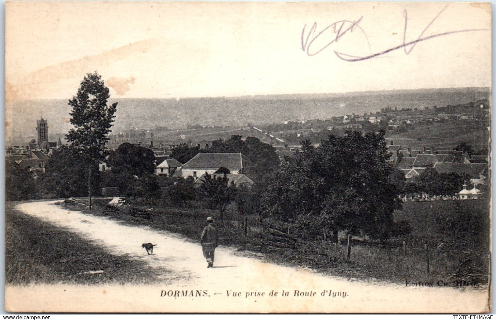 51 DORMANS - Vue Prise De La Route D'igny  - Dormans