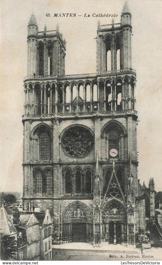 FRANCE - Mantes - Vue Générale De La Cathédrale - Carte Postale Ancienne - Mantes La Ville