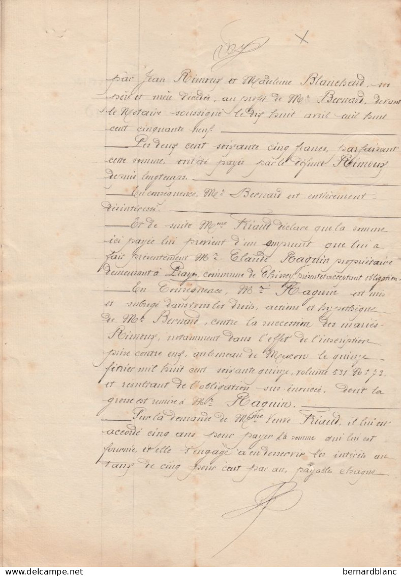 VP 2 FEUILLES - 1885 - CORMATIN - ST GENGOUX LE NATIONAL - CONLIEGE - MACON - PARIS - PRAYES - THISSEY - Manuscripts