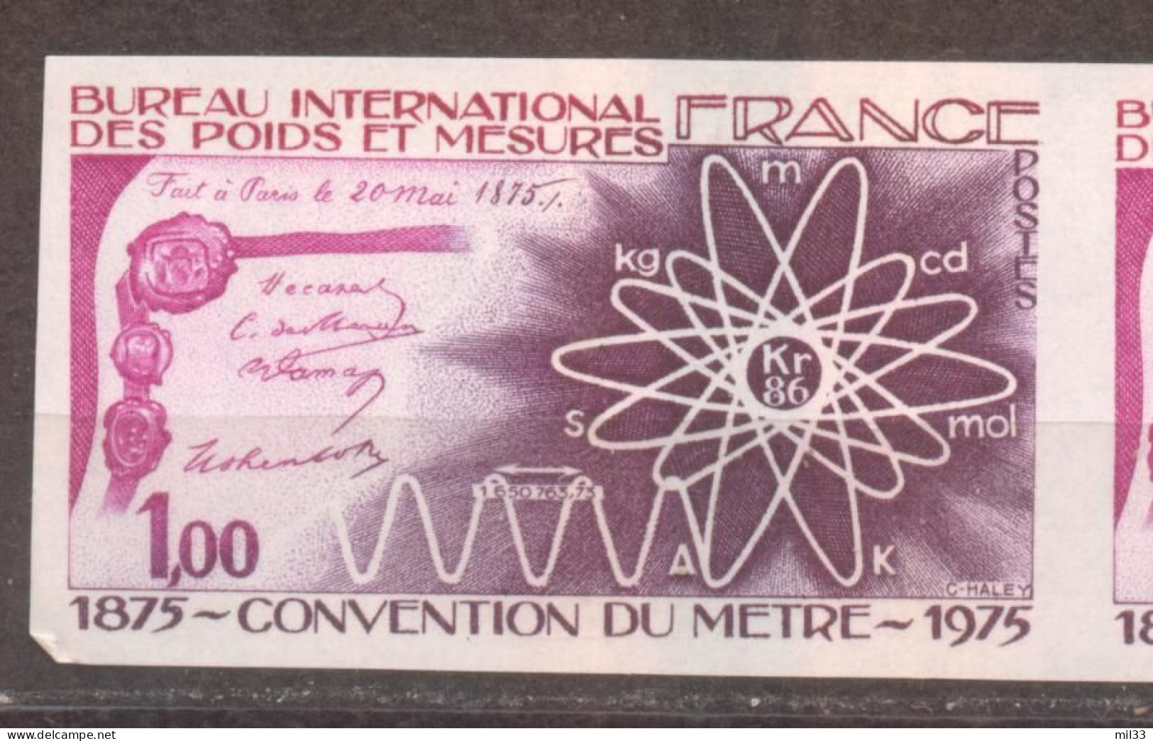 Convention Du Mètre YT 1844 De 1975 Sans Trace De Charnière - Zonder Classificatie