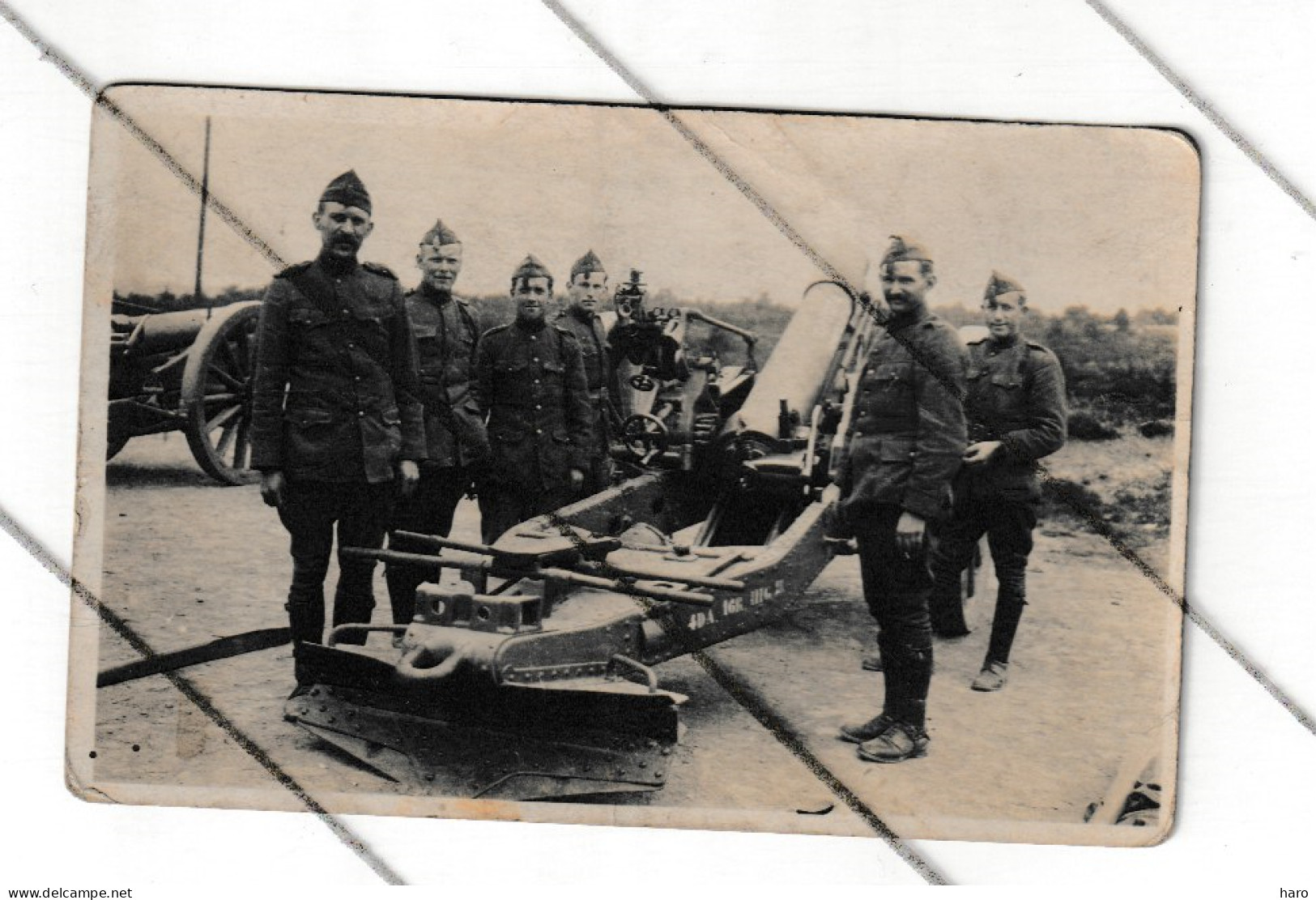Photo Carte D'un Obusier Et De Ses Servants - Armée Belge - Militaire, Soldat- Artillerie  (B376) - Equipment