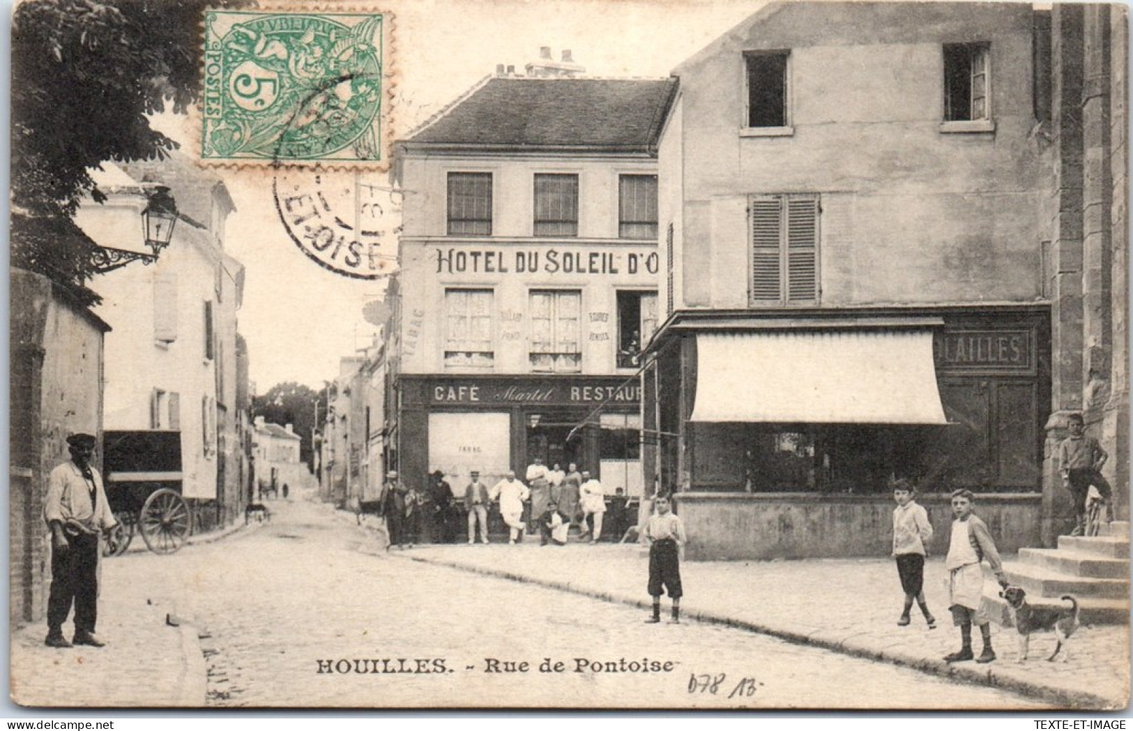 78 HOUILLES - La Rue De Pontoise  - Houilles