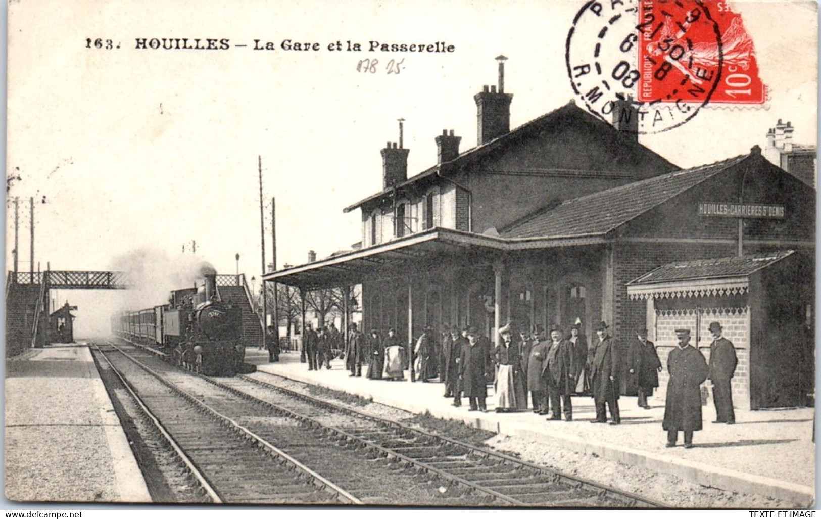 78 HOUILLES - La Gare & La Passerelle. - Houilles