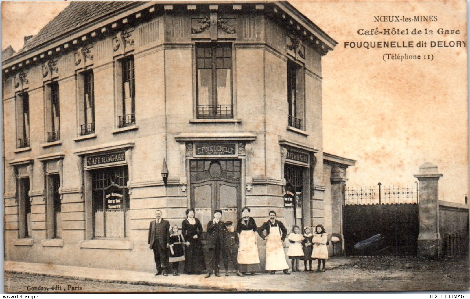 62 NOEUX LES MINES - Cafe De La Gare Ets FOUQUENELLE  - Noeux Les Mines