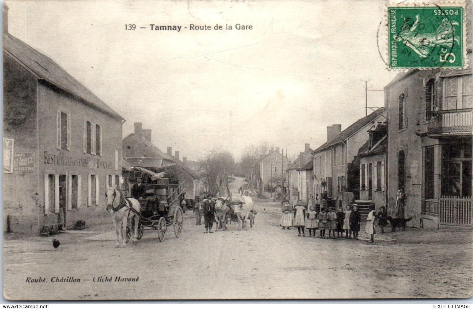 58 TANNAY - La Route De La Gare  - Tannay