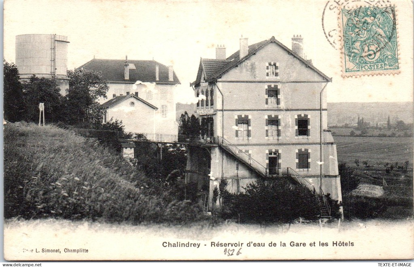52 CHALINDREY - Reservoir D'eau De La Gare Et Les Hotels  - Chalindrey