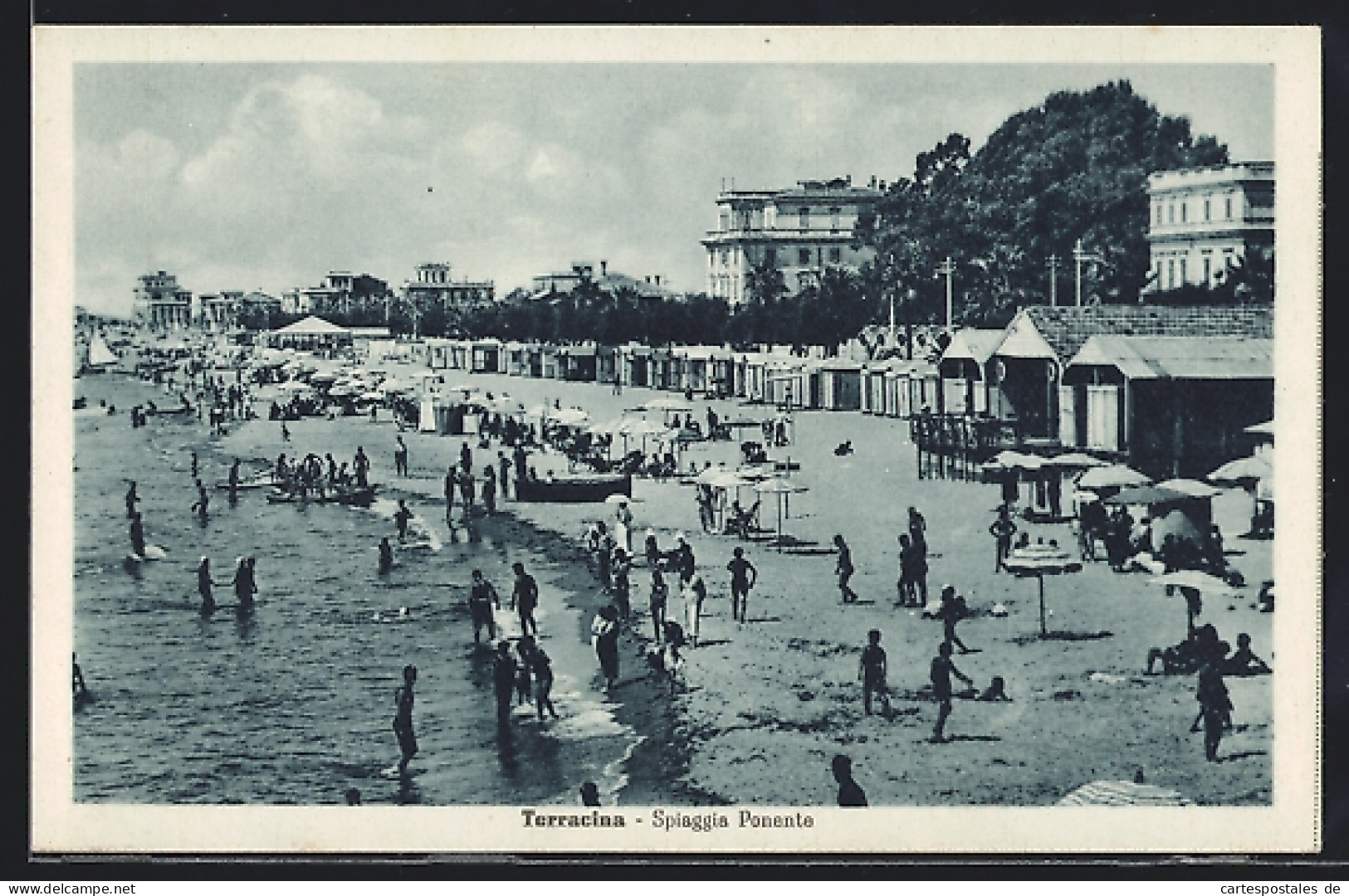 Cartolina Terracina, Spiaggia Ponente  - Other & Unclassified