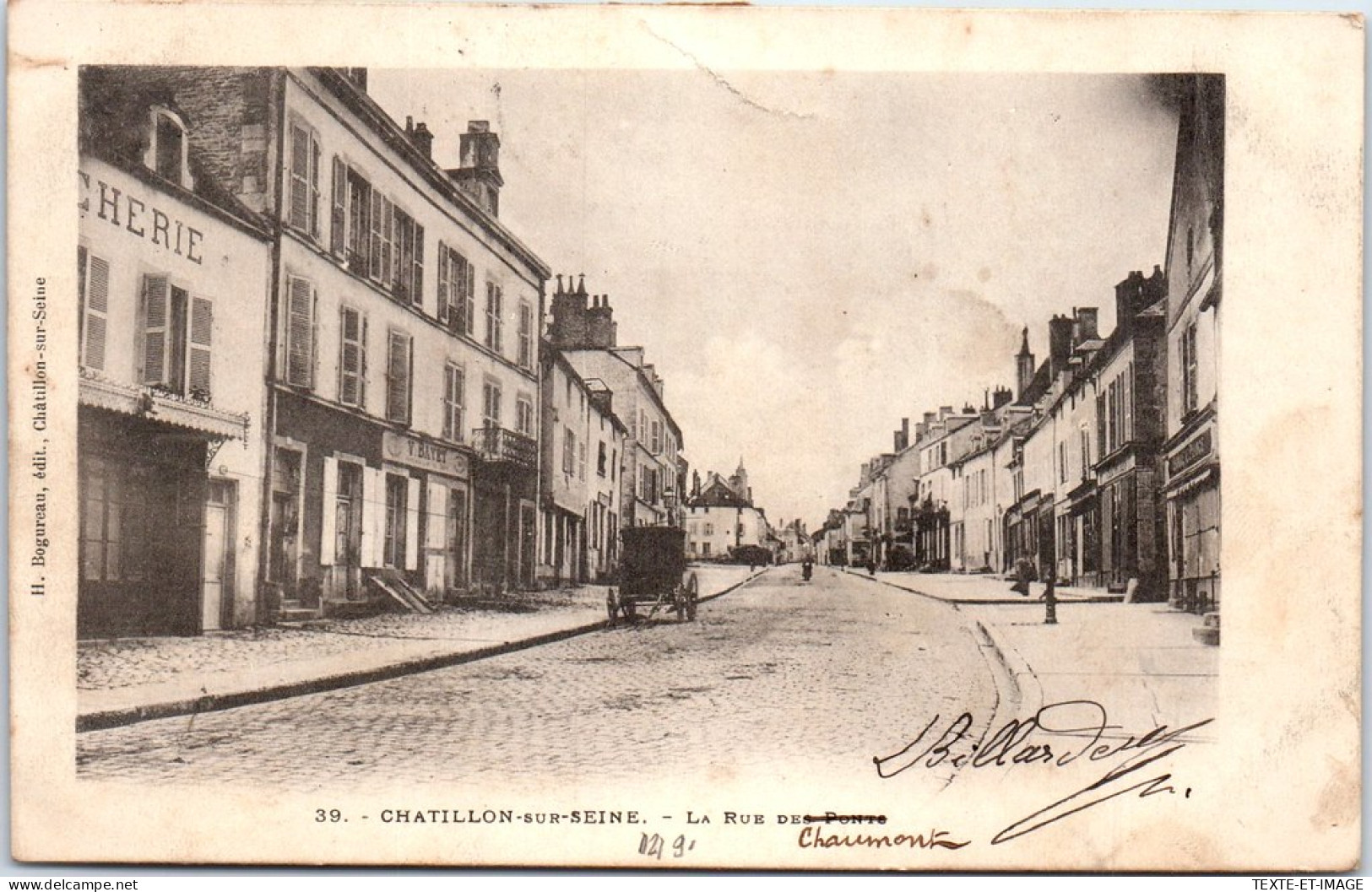 21 CHATILLON SUR SEINE - La Rue De Chaumont  - Chatillon Sur Seine