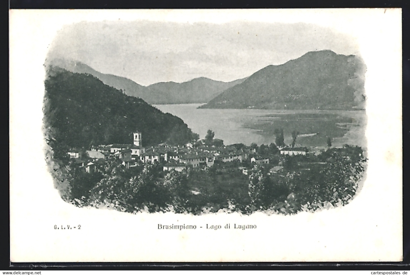 Cartolina Brusimpiano /Lago Di Lugano, Panorama  - Sonstige & Ohne Zuordnung