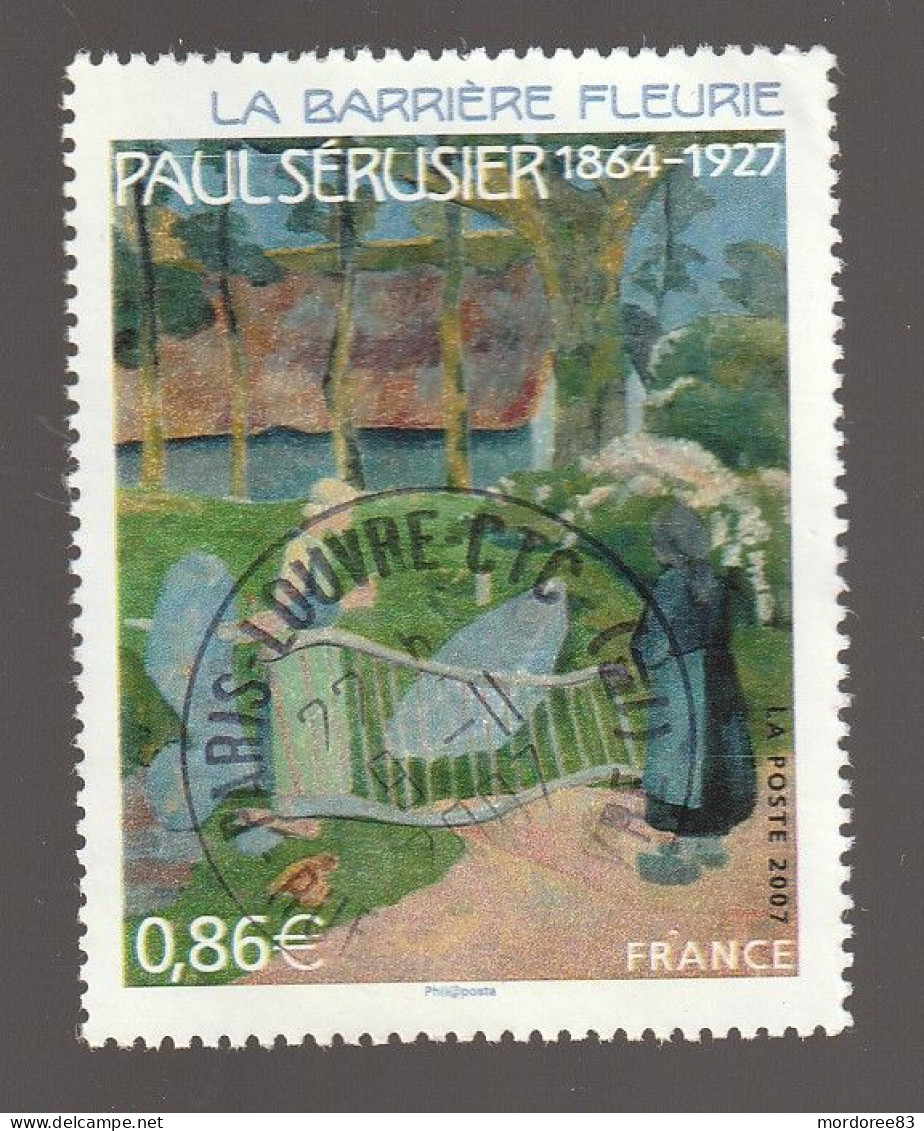 FRANCE 2007 PAUL SERUSIER LA BARRIERE FLEURIE YT 4105 OBLITERE A DATE - Oblitérés