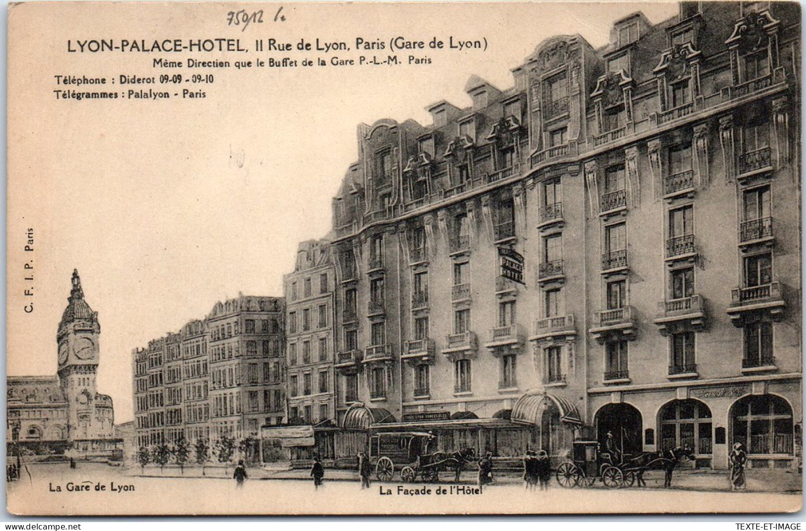 75012 PARIS - Le Lyon Palace Hotel, Rue De Lyon  - Distrito: 12