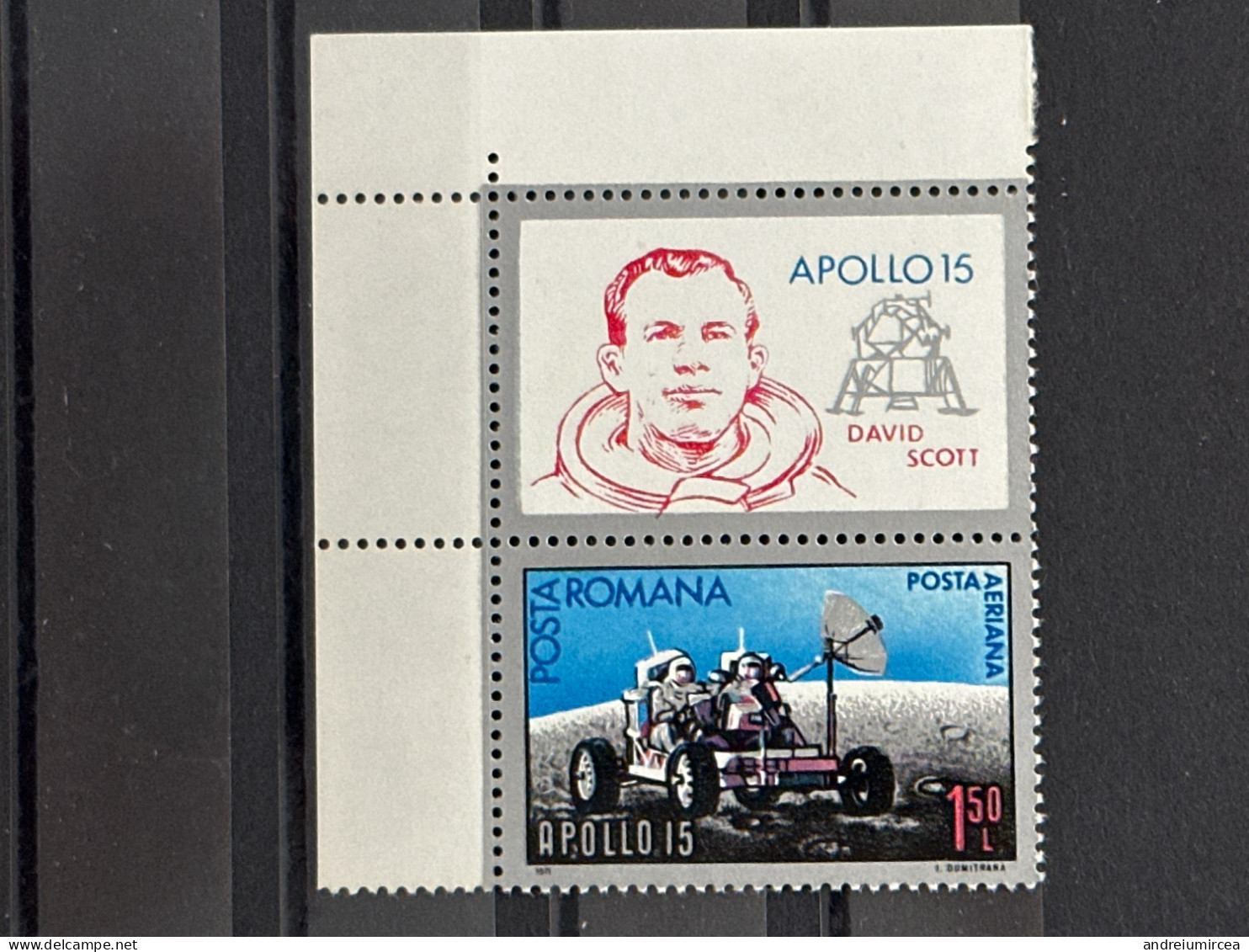 România MNH 1971 Apollo 15 - Europe