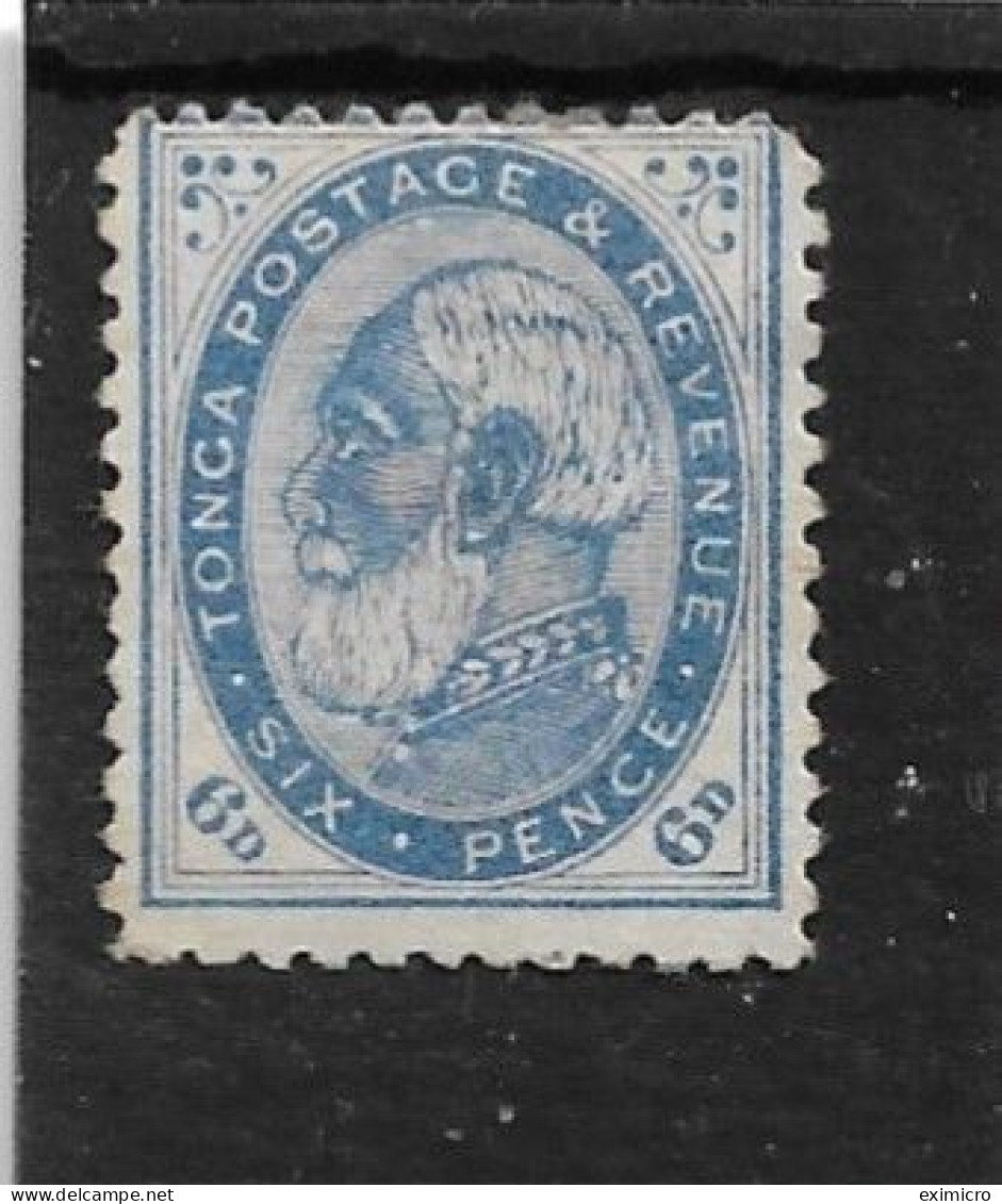 TONGA 1886 6d SG 3 PERF 12½ MINT NO GUM Cat £75 - Tonga (...-1970)