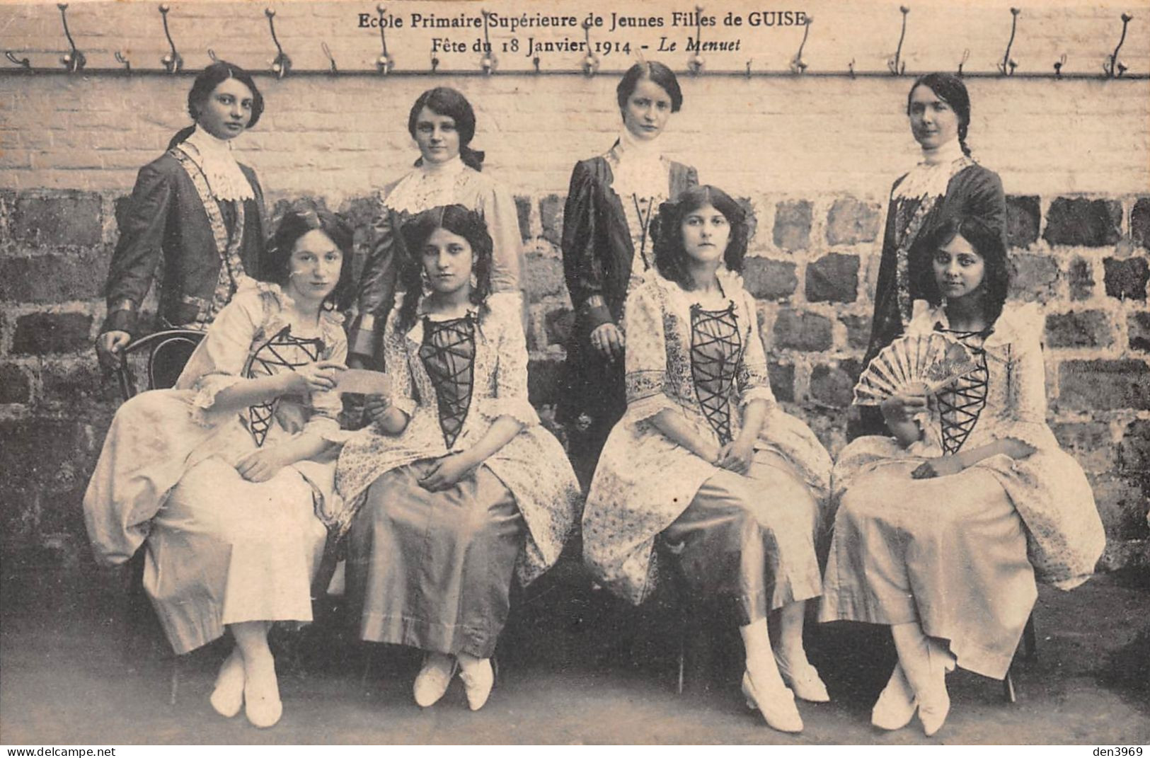 GUISE (Aisne) - Ecole Primaire Supérieure De Jeunes Filles - Fête Du 18 Janvier 1914 - Le Menuet - Ecrit 1916 (2 Scans) - Guise