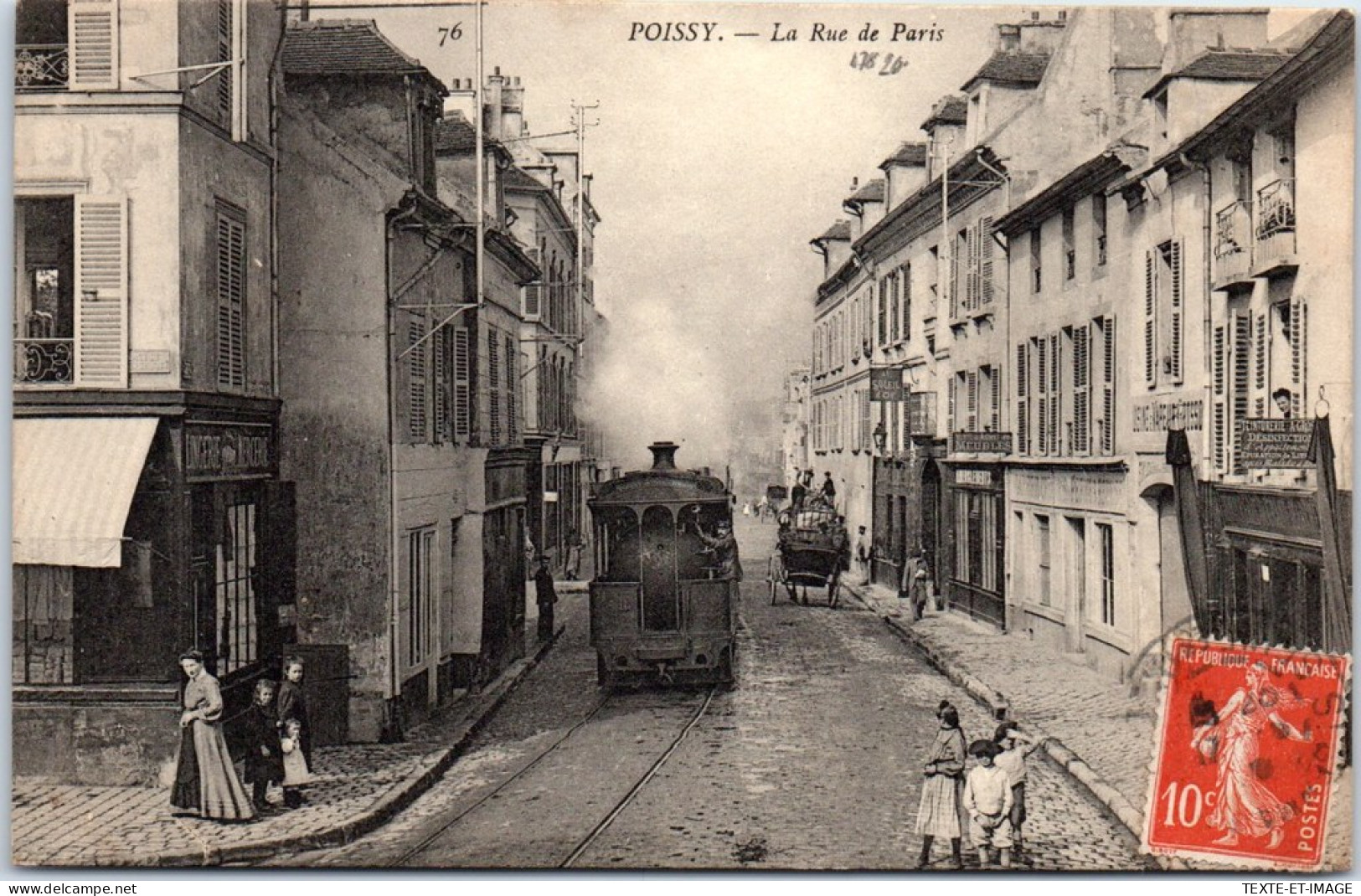 78 POISSY - La Rue De Paris (tramway) - Poissy