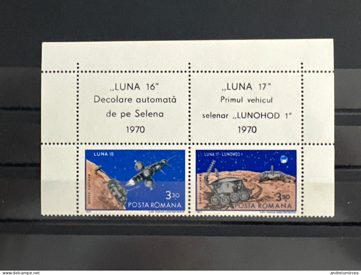 România MNH 1970 Luna-16. Luna-17. Lunohod 1 - Europe
