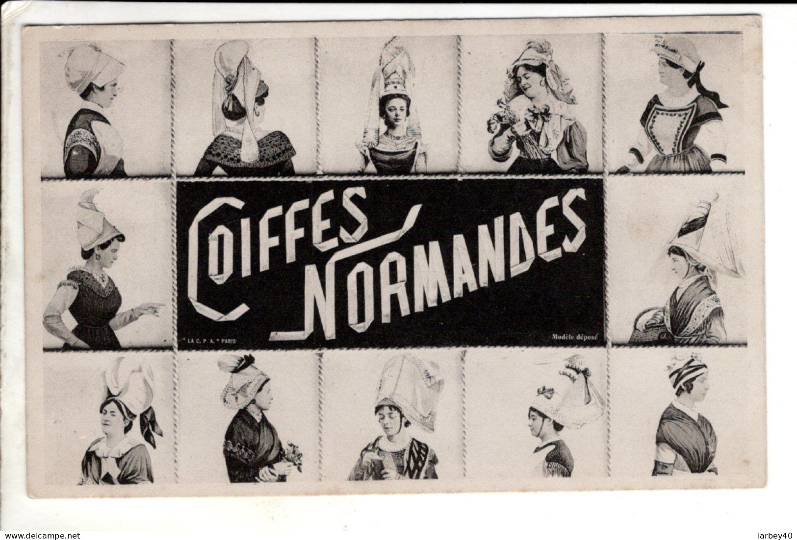La Normandie Coiffe - De Honfleur - Caen - Avranches - Fecamp Ect- 9 Cartes Postales Ancienne - Costumes