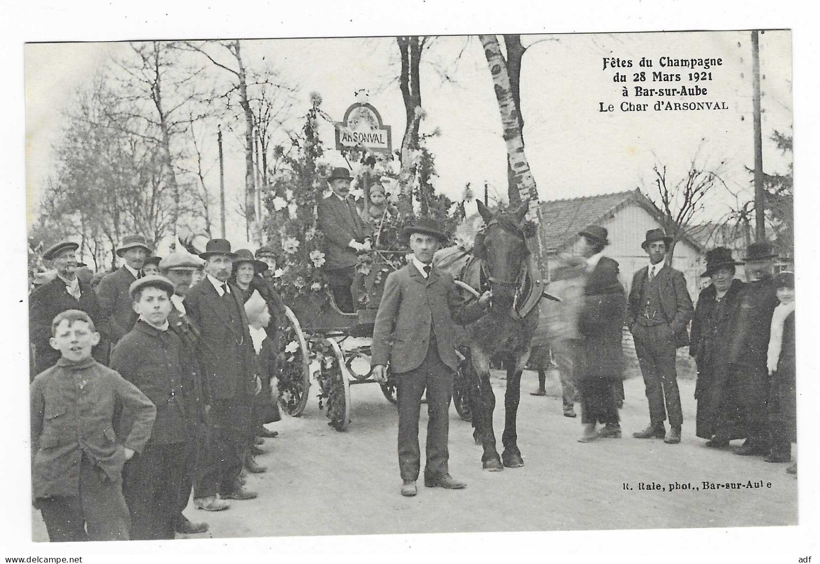 CPA BAR SUR AUBE, FETES DU CHAMPAGNE 1921, LE CHAR D'ARSONVAL, AUBE 10 - Bar-sur-Aube