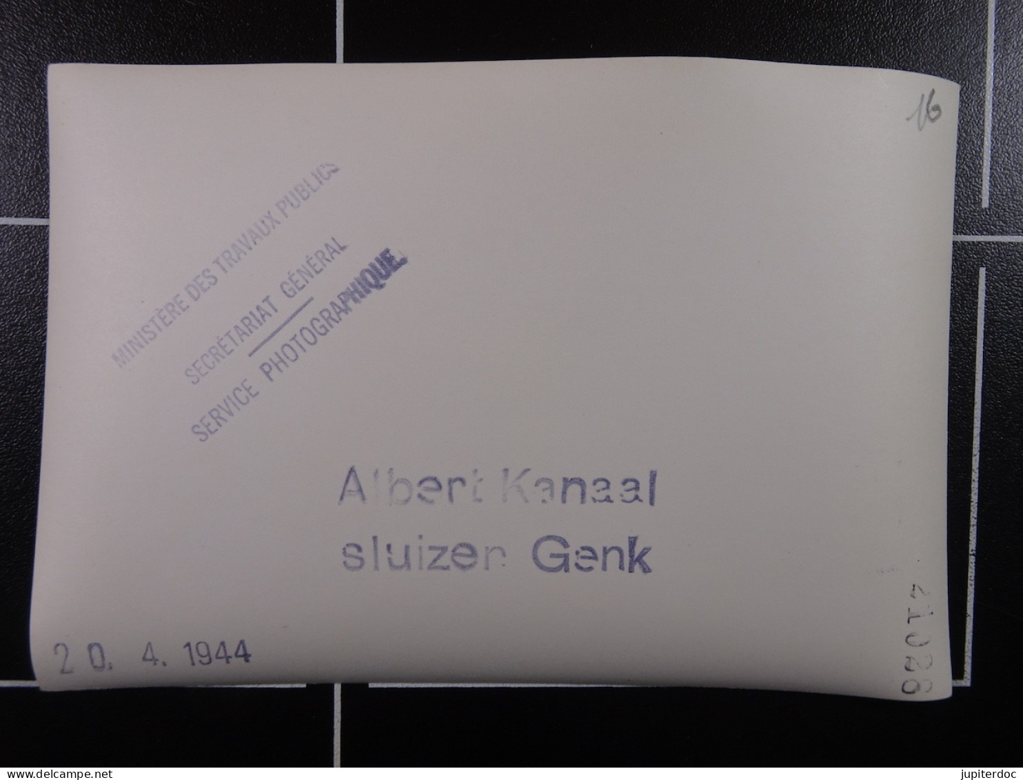 Min.Trav.Pub. Albert Kanaal Sluizen Genk 20-04-1944  /16/ - Diplome Und Schulzeugnisse