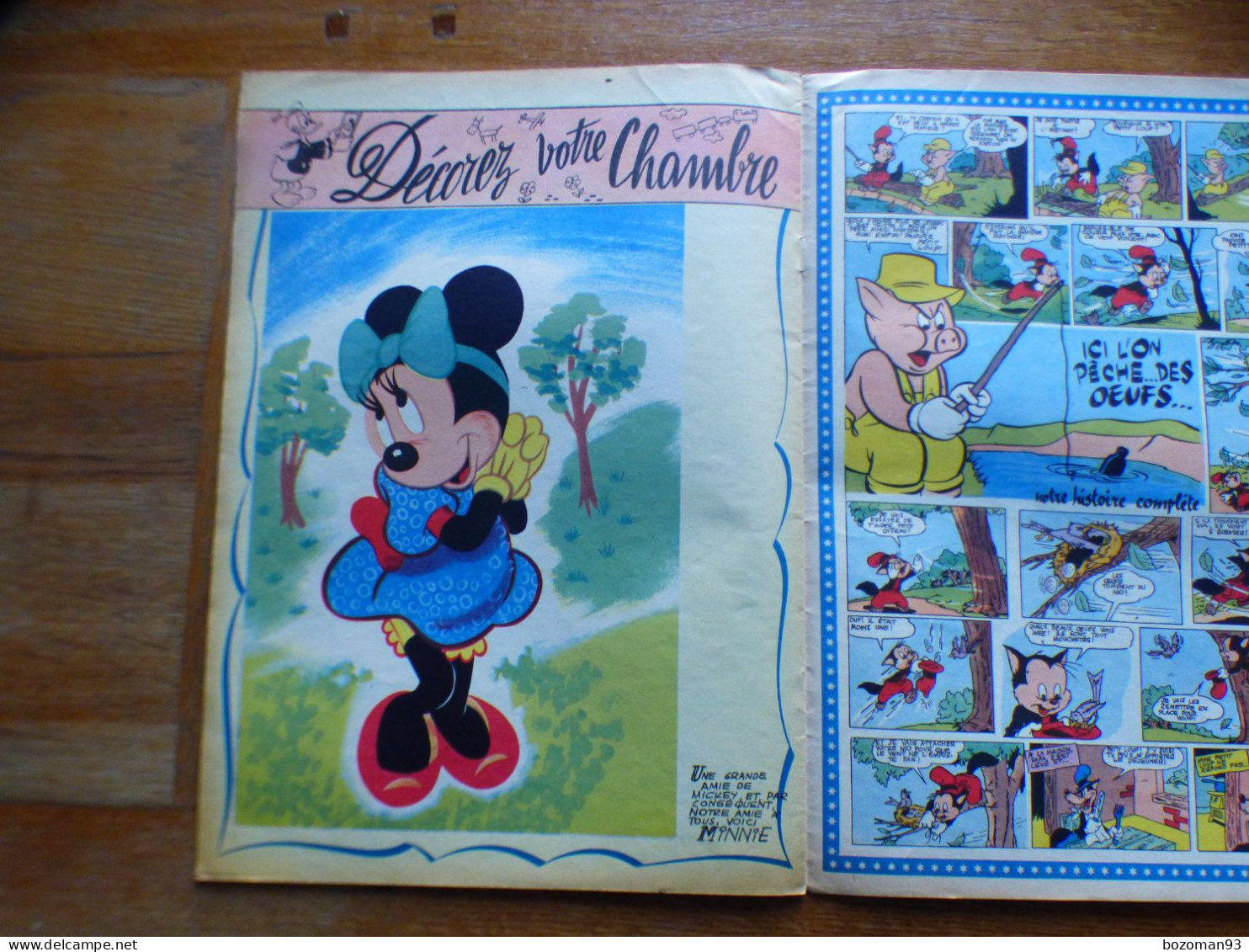 JOURNAL MICKEY BELGE  N° 82  Du 02/05/1952 COVER DONALD + ALICE AU PAYS DES MERVEILLES + POSTER MINIE - Journal De Mickey