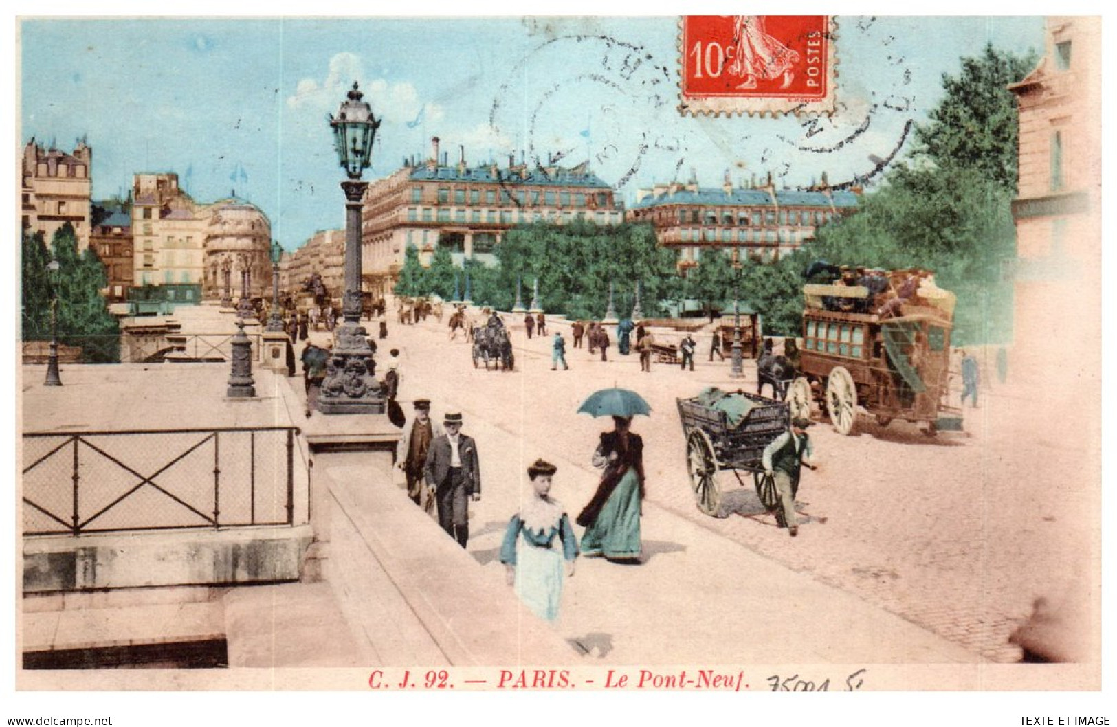 75001 PARIS - Le Pont Neuf (carte Couleurs) - Arrondissement: 01