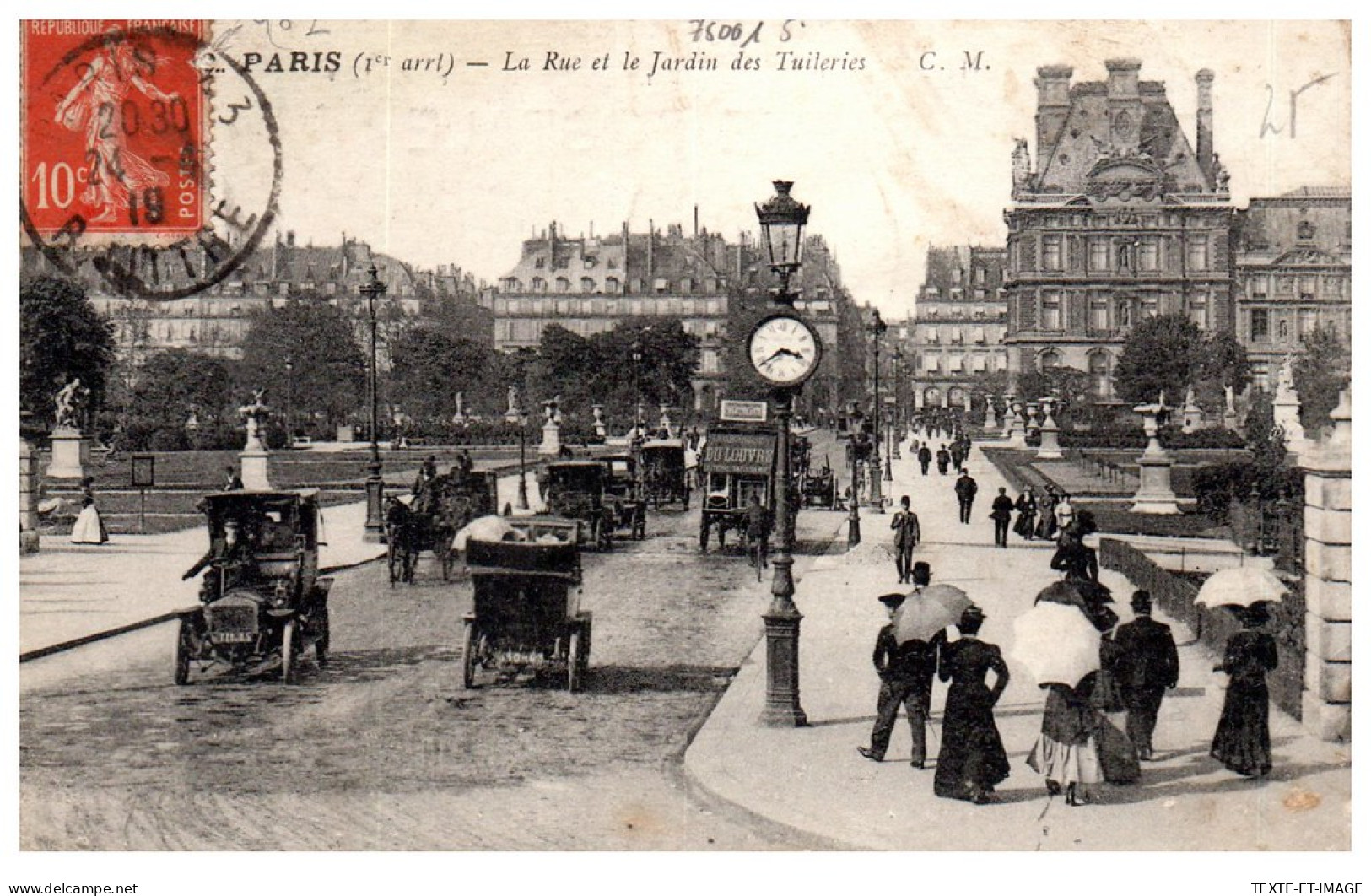 75001 PARIS - La Rue Et Le Jardin Des Tuileries. - District 01