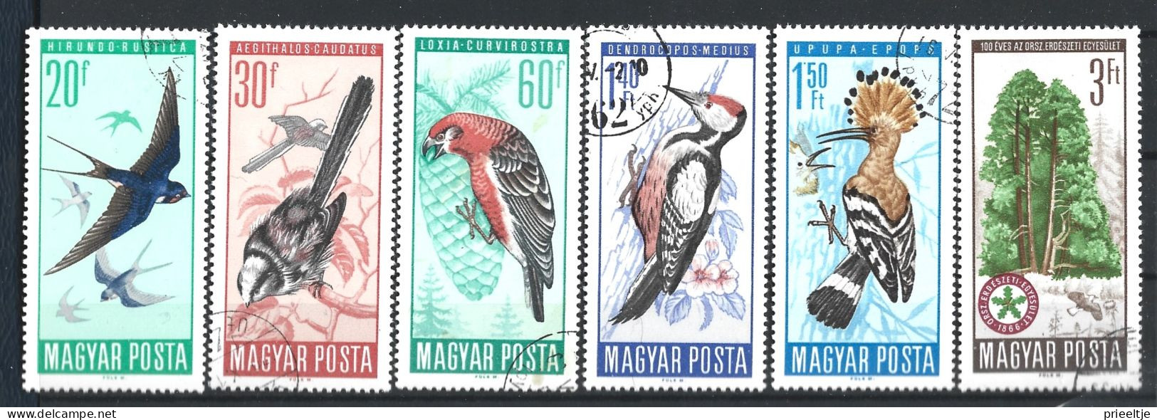 Hungary 1966 Birds Y.T. 1809/1814 (0) - Usado