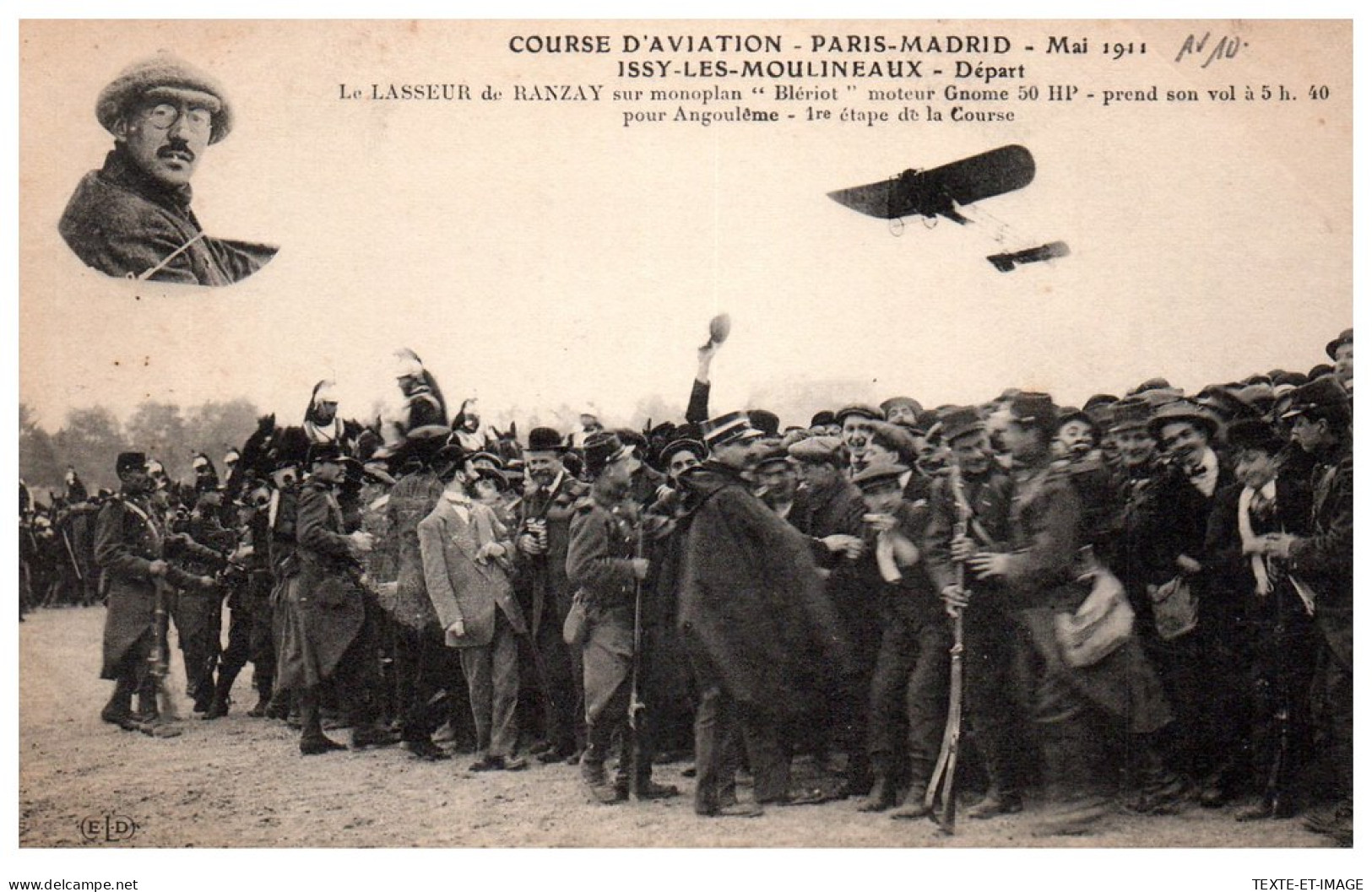 AVIATION - Paris Madrid 1911, La Foule Lors Du Depart. - Autres & Non Classés