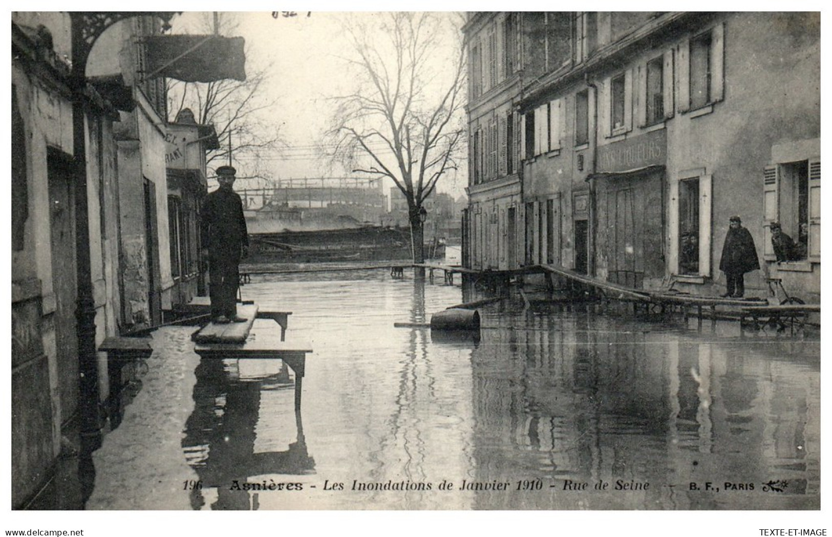 92 ASNIERES SUR SEINE - Rue De Seine (crue De 1910) - Asnieres Sur Seine