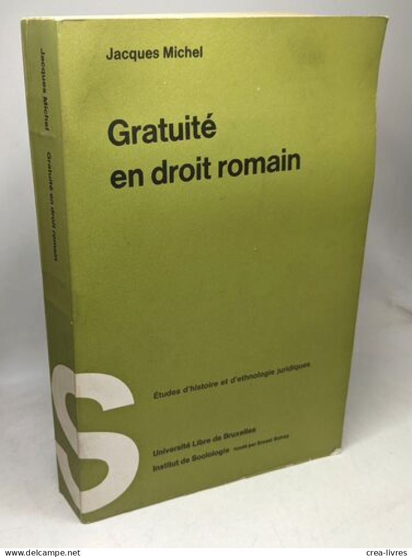 Gratuité En Droit Romain - Droit