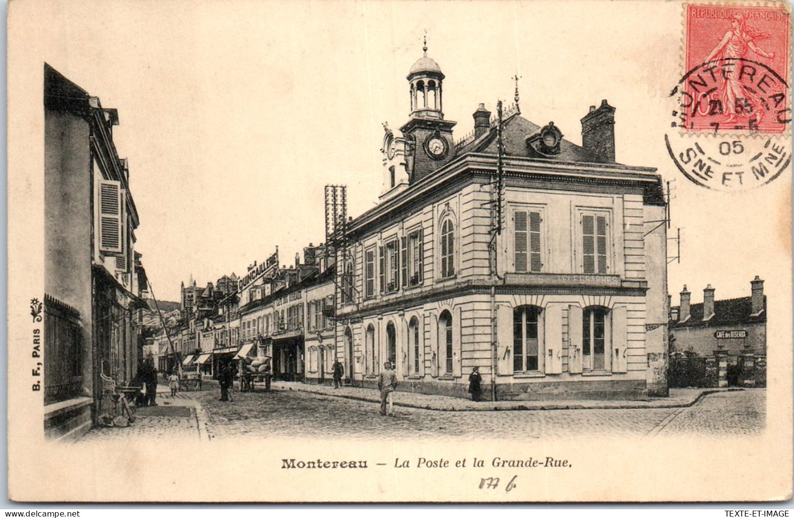 77 MONTEREAU - La Poste & La Grande Rue. - Montereau