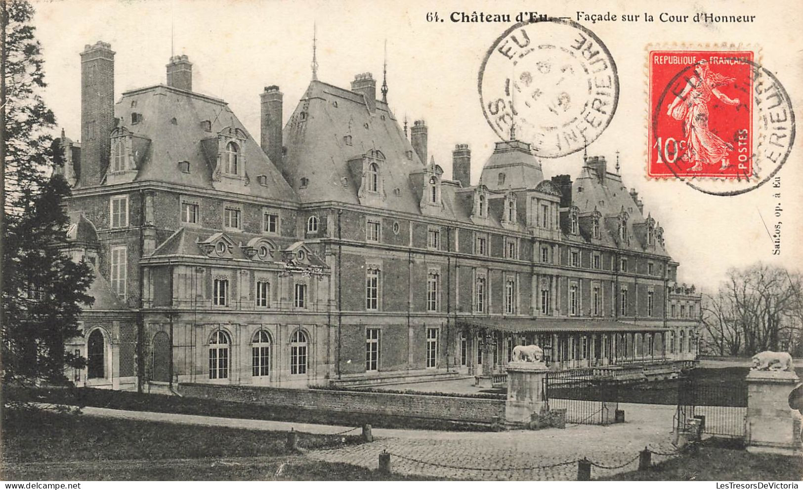 FRANCE - Eu - Château D'Eu - Façade Sur La Cour D'Honneur - Carte Postale Ancienne - Eu