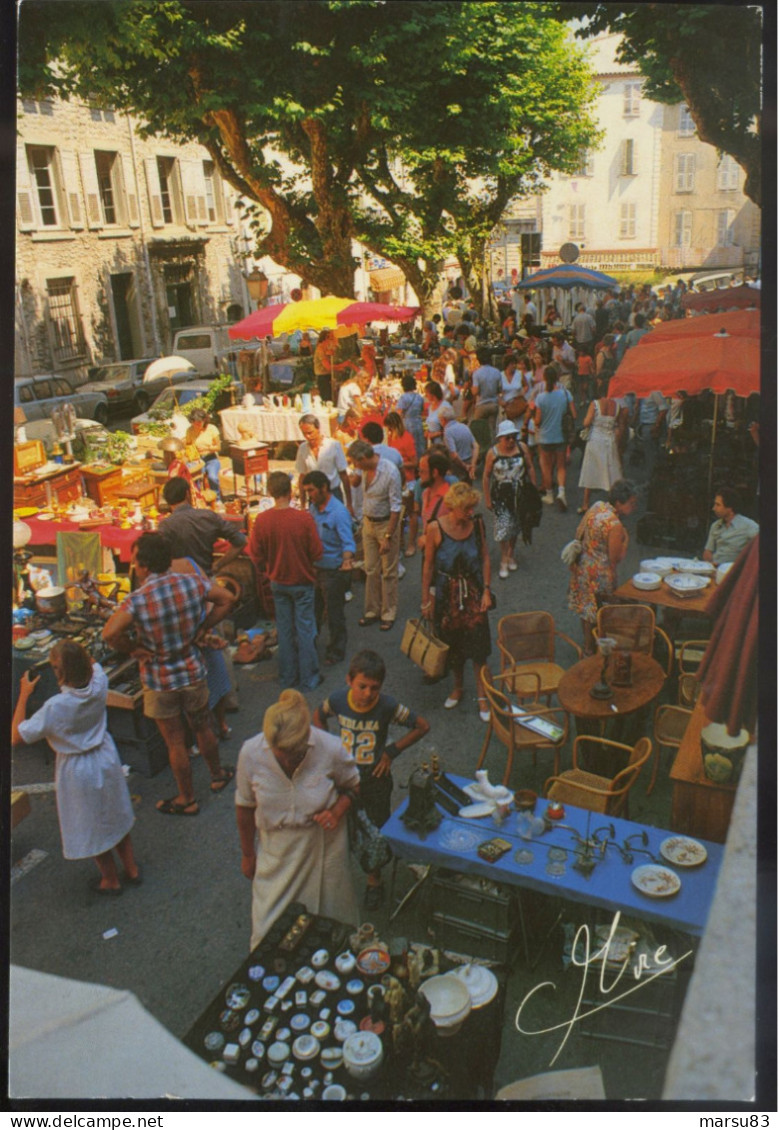 Antibes- Foire à La Brocante - Belle Carte Animée Neutre - Ed. Mire N°06016012 (format 10x15cm) - Antibes - Vieille Ville