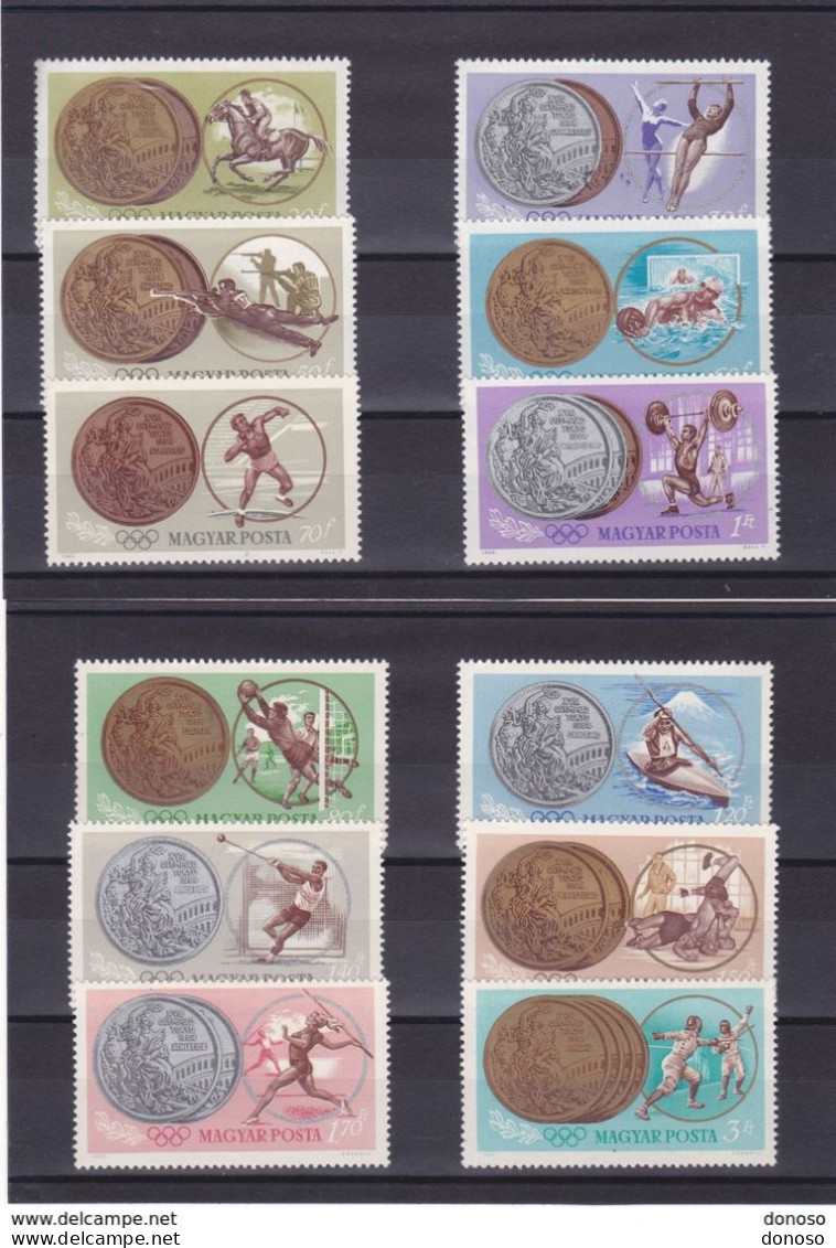 HONGRIE 1965 Jeux Olympiques De Tokyo Yvert 1700-1711, Michel 2089-2100 NEUF** MNH Cote 9 Euros - Nuevos