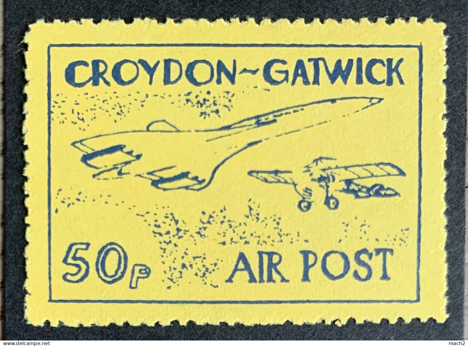 Vignette Grève Concorde Croydon Gatwick Air Post 50p - Concorde