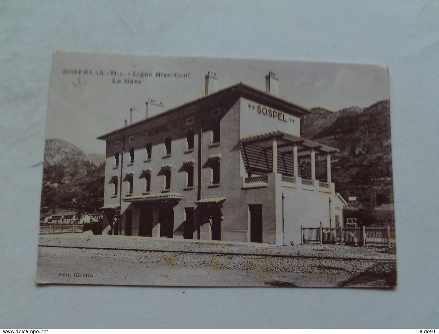 (Alpes Maritimes - 06) -  SOSPEL  -  La Gare  (ligne Nice>>Coni)........voir Scans - Sospel