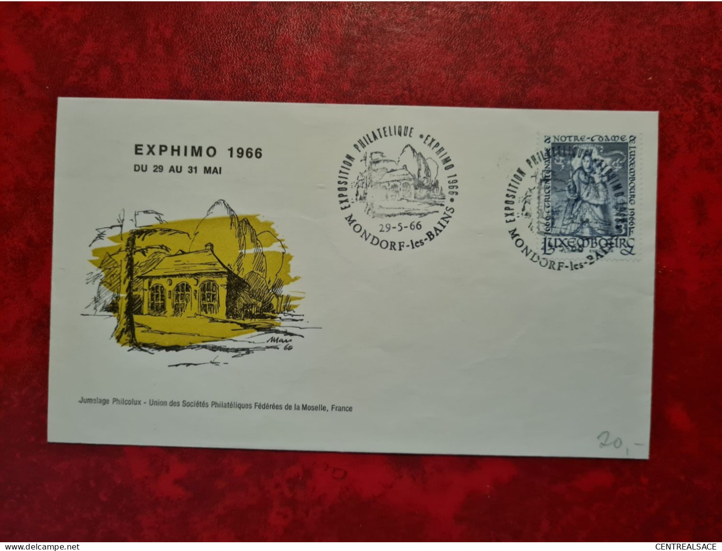 Lettre LUXEMBOURG   FDC  1966 MONDORF LES BAINS EXPO EXPHIMO - Other & Unclassified