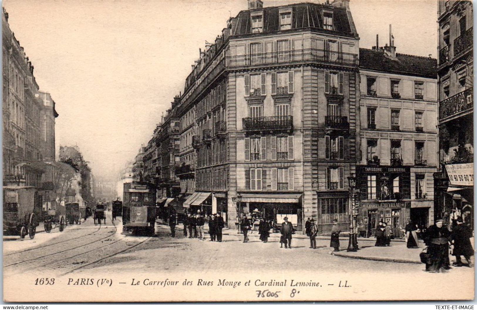 75005 PARIS - Le Carrefour Des Rues Monge & Lemoine  - Arrondissement: 05