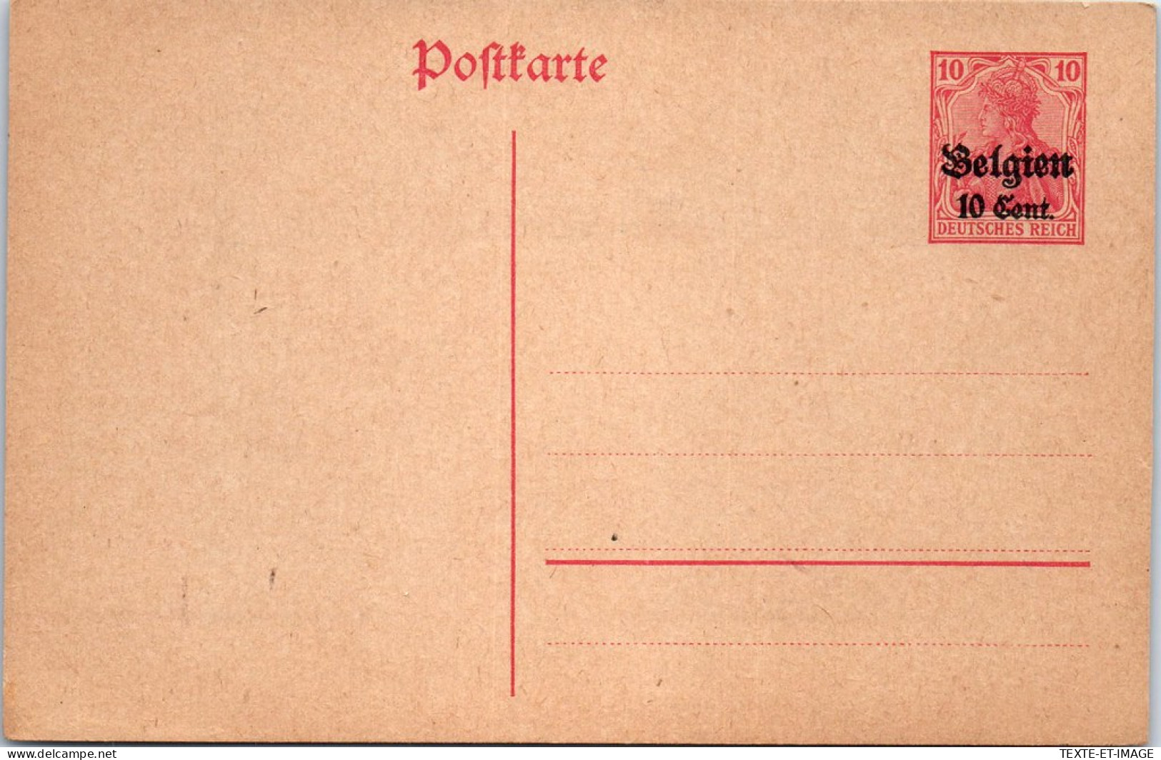THEMES - TIMBRE - Carte Affranchie Occupation De La Belgique  - Briefmarken (Abbildungen)