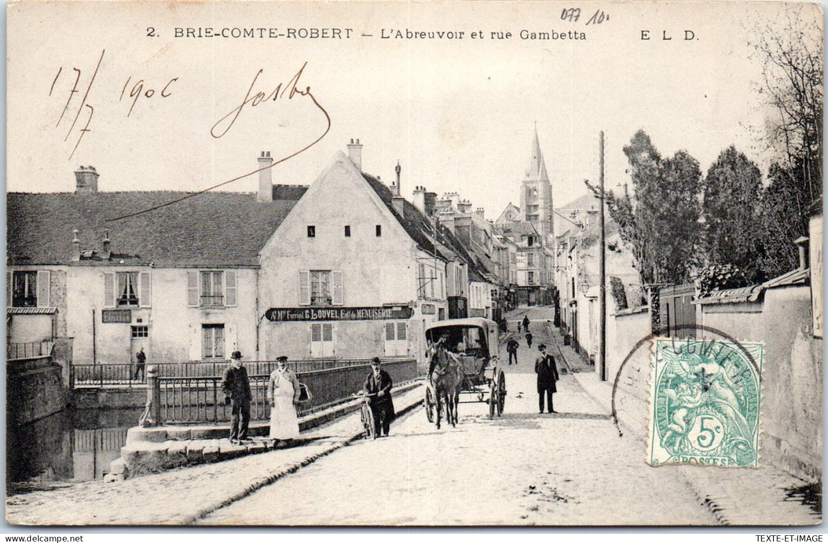 77 BRIE COMTE ROBERT - L'abeuvoir Et Rue Gambetta. - Brie Comte Robert