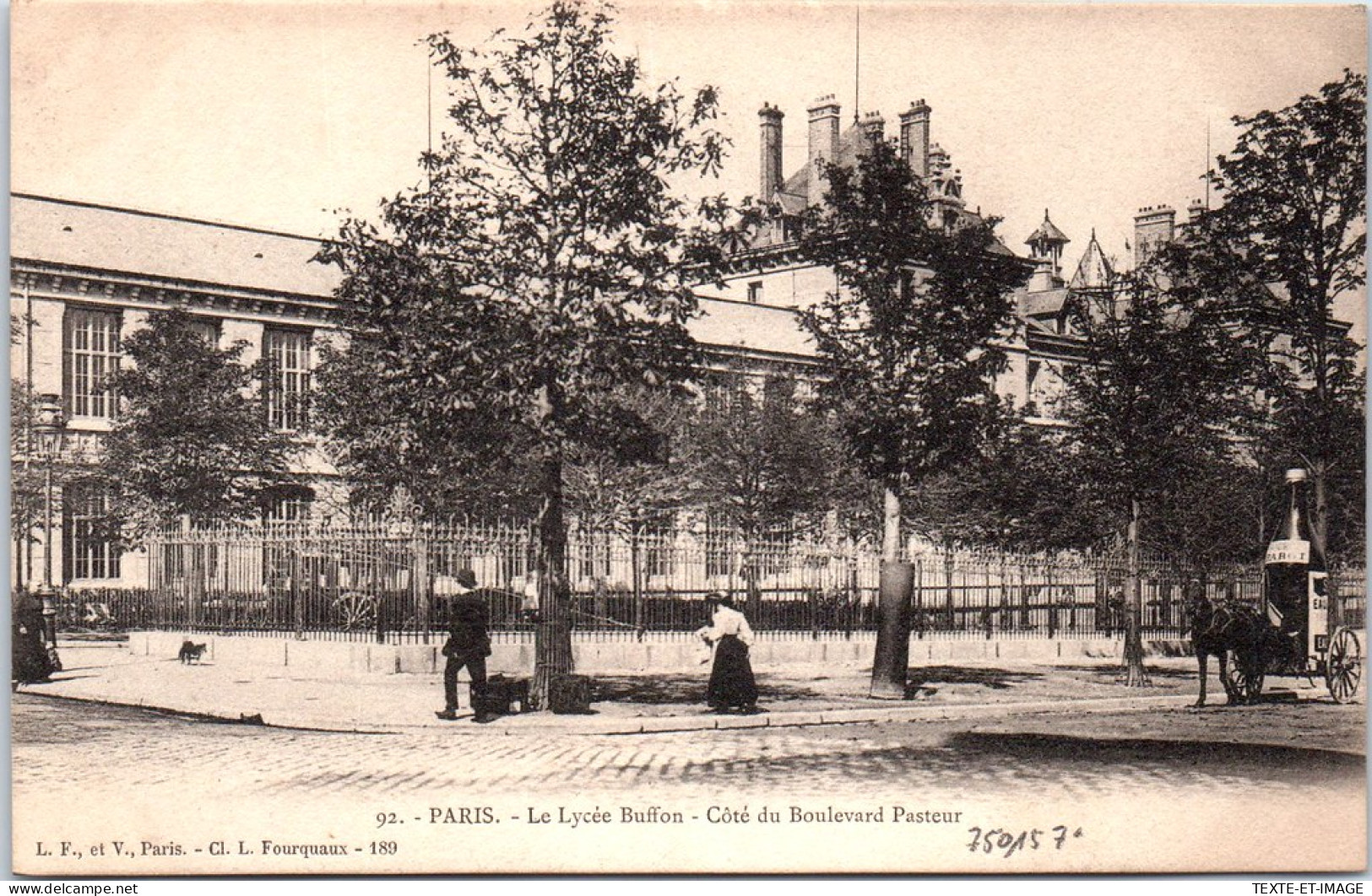 75015 PARIS - Le Lycee Buffon, Cote Du Boulevard Pasteur. - District 15