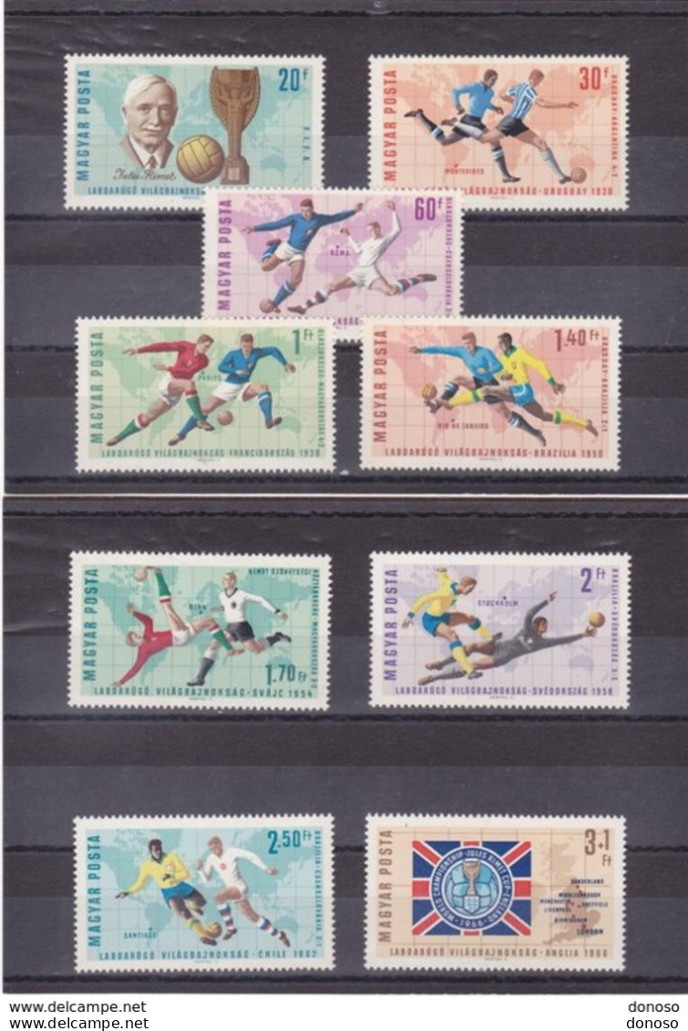 HONGRIE 1966 Coupe Du Monde De Football Yvert 1832-1840, Michel 2242-2250 NEUF** MNH Cote Yv 9 Euros - Unused Stamps