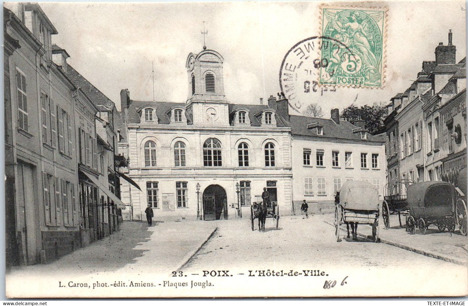 80 POIX - La Facade De L'hotel De Ville. - Poix-de-Picardie