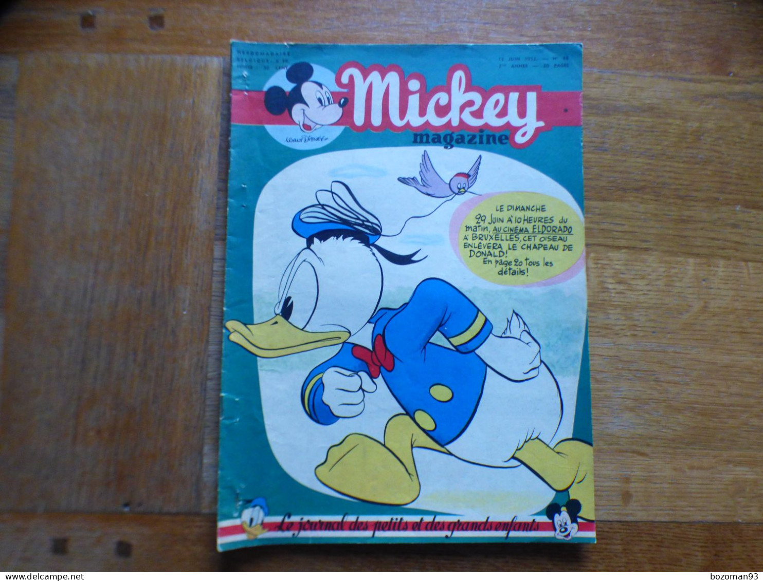 JOURNAL MICKEY BELGE  N° 88  Du13/06/1952 COVER DONALD - Journal De Mickey