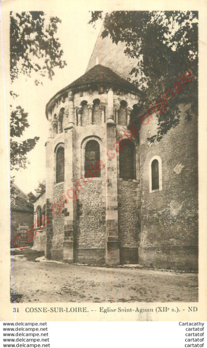 58.  COSNE SUR LOIRE .  Eglise St-Agnan . - Cosne Cours Sur Loire